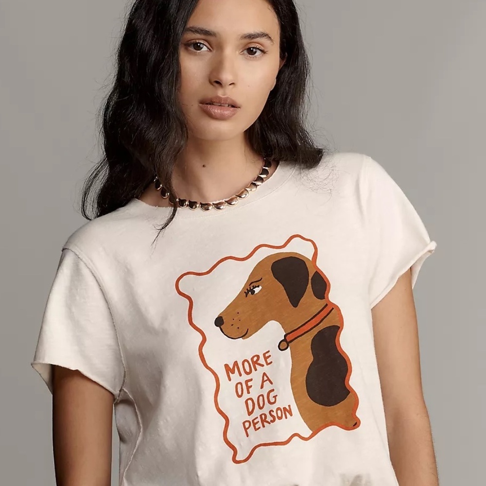 New ANTHROPOLOGIE MAEVE x TULASTRA STUDIO Boxy dog tee - Picture 4 of 9
